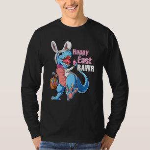 Camiseta Feliz Conejo EastRawr T rex Dinosaur Easter Egs Co