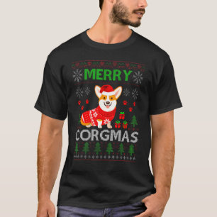 Camiseta Feliz Corgmas Corgi Perro Feas Navidades Animales