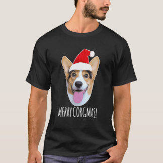 Camiseta Feliz Corgmas Feliz Navidad Corgi Perro Santa Hat