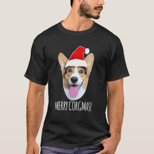 Camiseta Feliz Corgmas Feliz Navidad Sombrero de Santa Perr