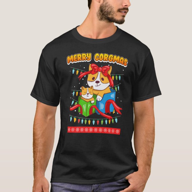 Camiseta Feliz Corgmas perros Corgi Premium_1 (Anverso)