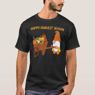 Camiseta Feliz cosecha Temporada Calabaza de Sunflower Vint