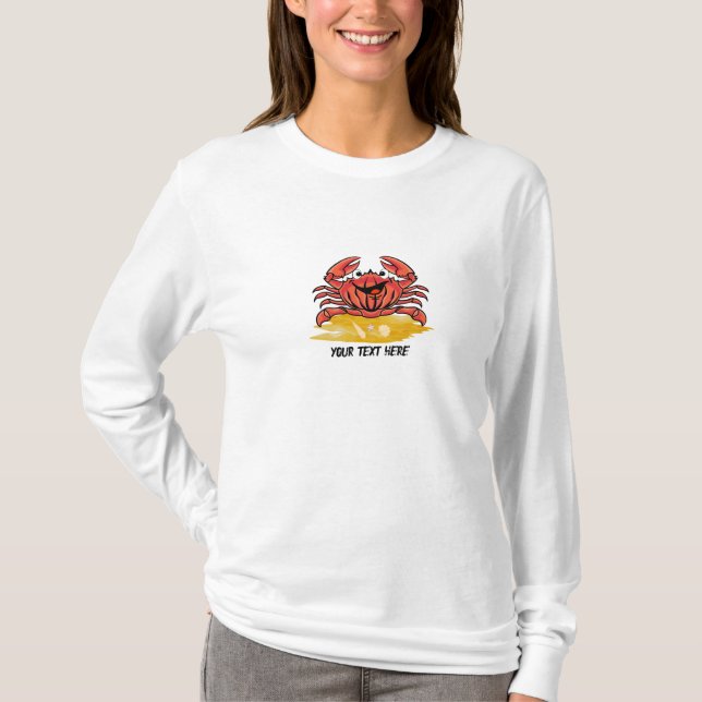 CAMISETA FELIZ CRAB, (EDITABLE) (Anverso)