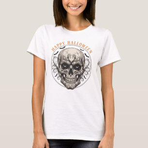 Camiseta Felíz Cráneo de Halloween
