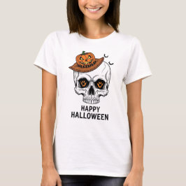 Camiseta Felíz Cráneo de Halloween