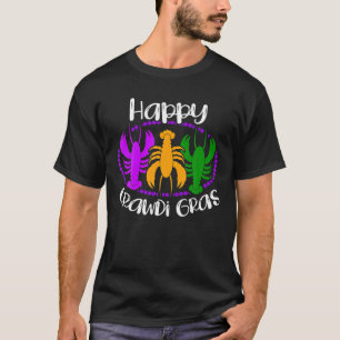 Camiseta Feliz Crawdi Gras Crawfish Lobster Mardi