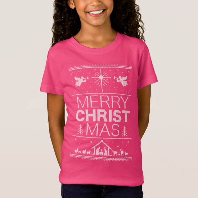 Camiseta Feliz CRISTOmas sudor fea cristiano religioso (Anverso)