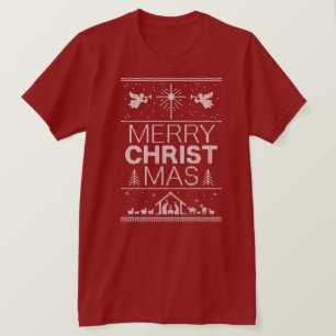 Camiseta Feliz CRISTOmas sudor fea cristiano religioso