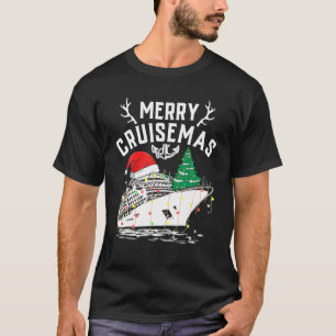 Camiseta Feliz Crucero de Navidad 2022 Gorro de Santa Reno