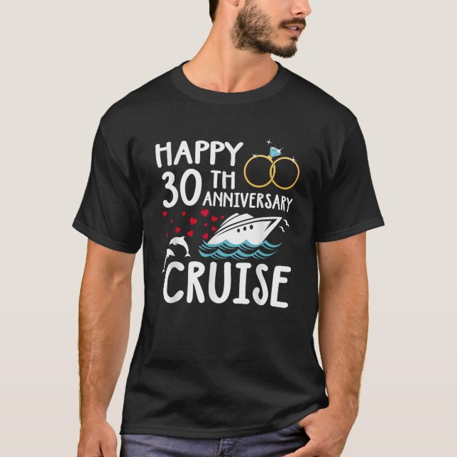 Camiseta Feliz crucero por 30 años por 30 años de matrimoni (Anverso)