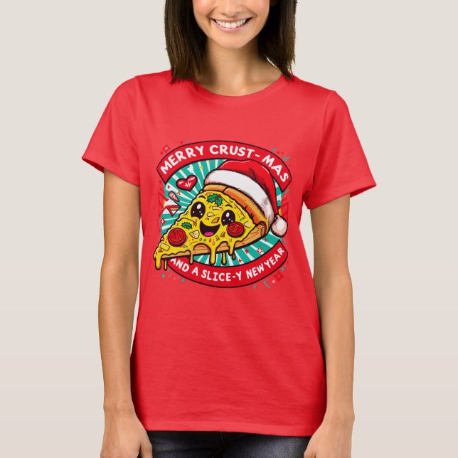 Camiseta Feliz Crust-mas y unas navidades divertidas de Año (Anverso)