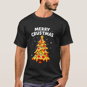 Camiseta Feliz Crustmas Pizza Árbol de Navidad Navidad Navi