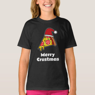 Camiseta Feliz Crustmas REBANADA DE PIZZA DIVERTIDA SANTA
