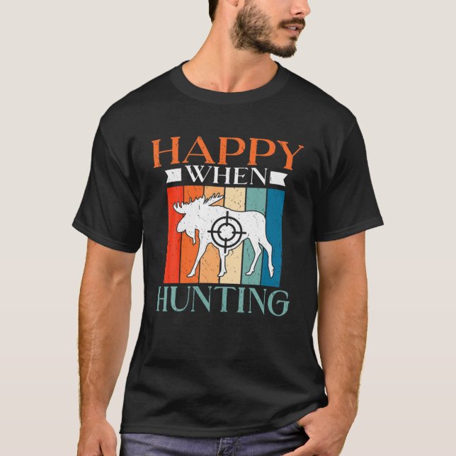 Camiseta Feliz cuando cazamos a la caza de peces de la faun (Anverso)