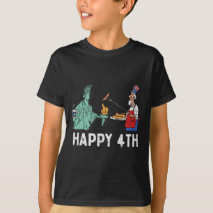 Camiseta Feliz Cuarto Estatua de la Libertad Tío Sam Divert