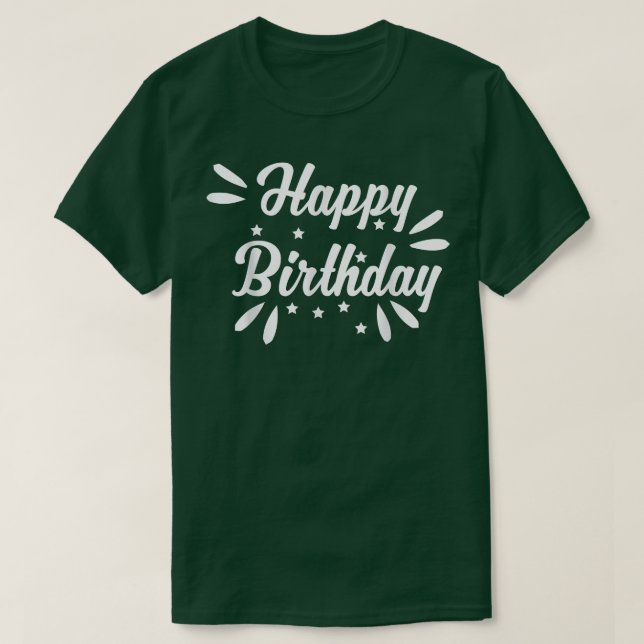 Camiseta Feliz cumpleaños (Diseño del anverso)