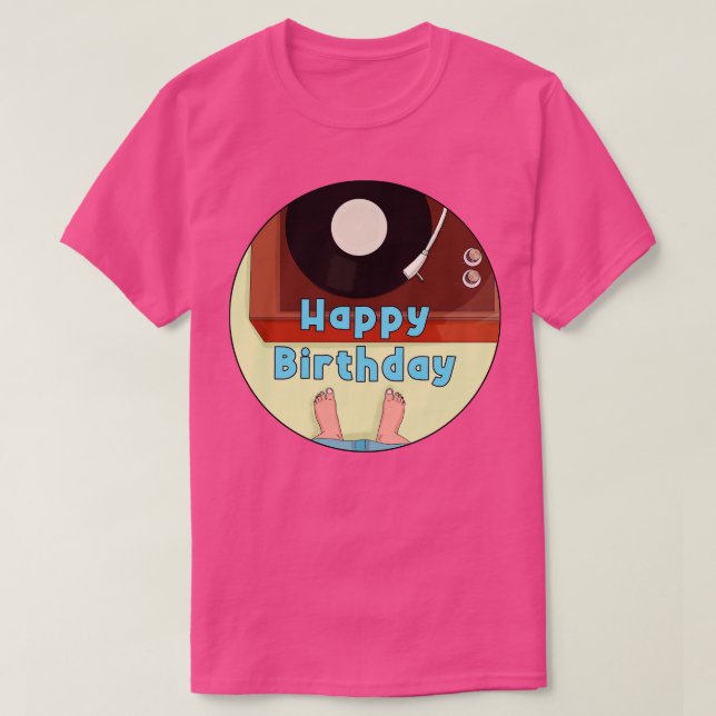 Camiseta Feliz cumpleaños (Diseño del anverso)