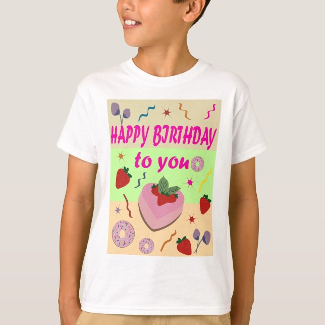 Camiseta Feliz cumpleaños (Anverso)
