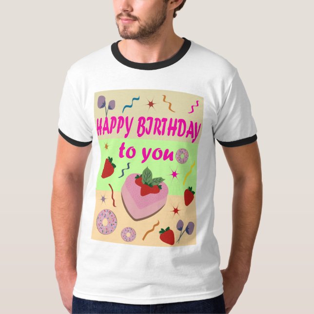 Camiseta Feliz cumpleaños (Anverso)