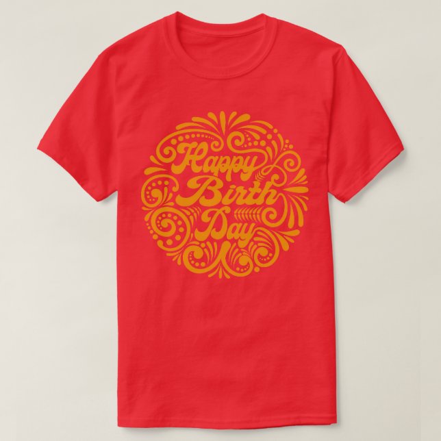 Camiseta Feliz cumpleaños (Diseño del anverso)