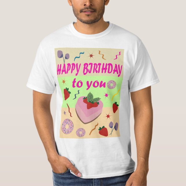 Camiseta Feliz cumpleaños (Anverso)