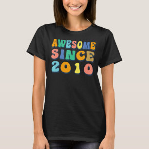 Camiseta Feliz cumpleaños 12 años, increíble desde 2010