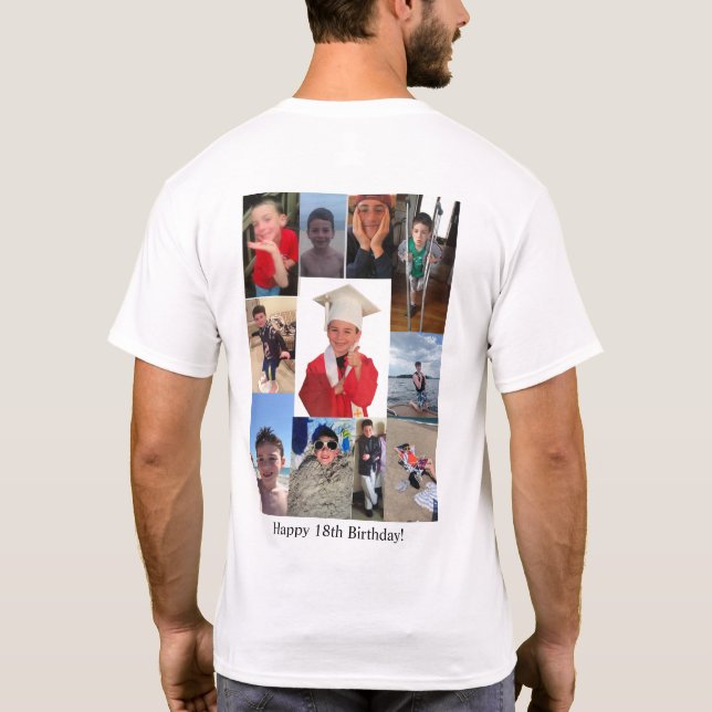 Camiseta ¡Feliz cumpleaños 18 Evan! (Reverso)