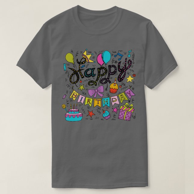Camiseta Feliz cumpleaños 2 (Diseño del anverso)