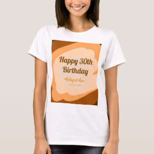 Camiseta Feliz cumpleaños 30 rústico madera Halloween otoño