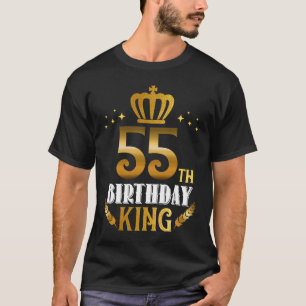 Camiseta Feliz cumpleaños 55 años Rey 55º equipo de cumplea