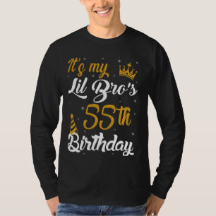 Camiseta Feliz Cumpleaños 55 de mi LIL HERMANO 1970 55 Años