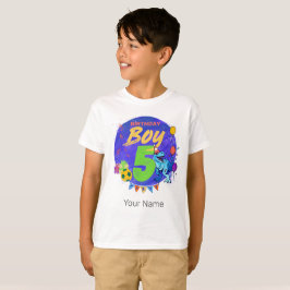 Camiseta Feliz cumpleaños 5 Dinosaurio por quinto cumpleaño