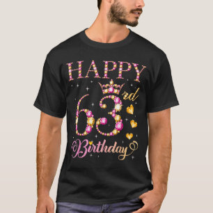 Camiseta Feliz cumpleaños 63 63 años hombres mujeres cumple
