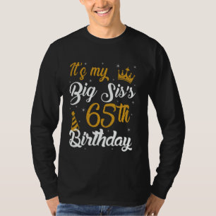 Camiseta Feliz Cumpleaños 65 de mi HERMANA MAYOR 1960 65 Añ