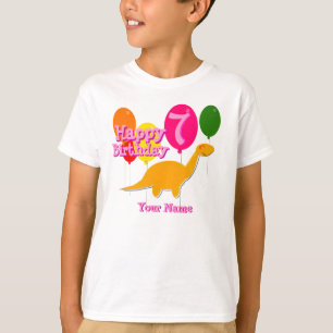 Camiseta Feliz cumpleaños 7 años del fiesta del globo de