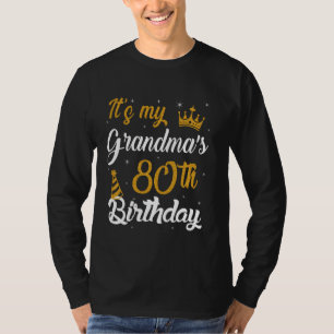 Camiseta Feliz cumpleaños 80 de mi abuela 1945 80 años