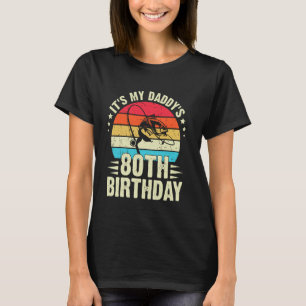 Camiseta Feliz Cumpleaños 80 de Papá Pesca Vintage