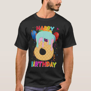 Camiseta Feliz cumpleaños 8 Fiesta de helados niños de 8 añ
