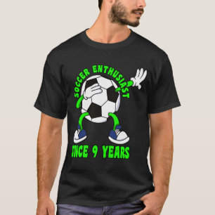 Camiseta Feliz cumpleaños 9 a 9 años del partido de fútbol 
