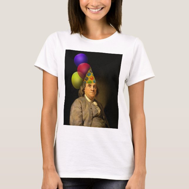 Camiseta Feliz cumpleaños a Ben Franklin (Anverso)