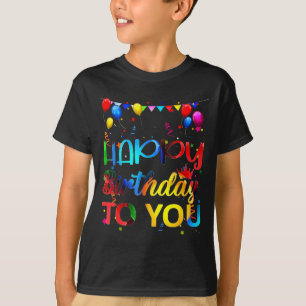 Camiseta Feliz cumpleaños a la fiesta de cumpleaños para ni
