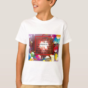 Camiseta Feliz cumpleaños a la imprenta de arte estadounide