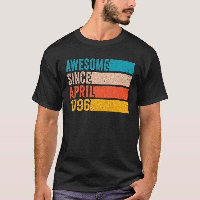 Camiseta Feliz Cumpleaños A Los 26 Años Desde Abril (Anverso)