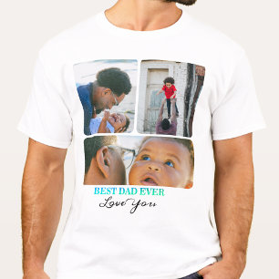 Camiseta Feliz cumpleaños a papá, regalo de Collage de foto