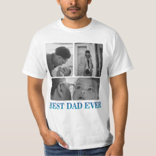 Camiseta Feliz cumpleaños a papá, regalo de collage de foto