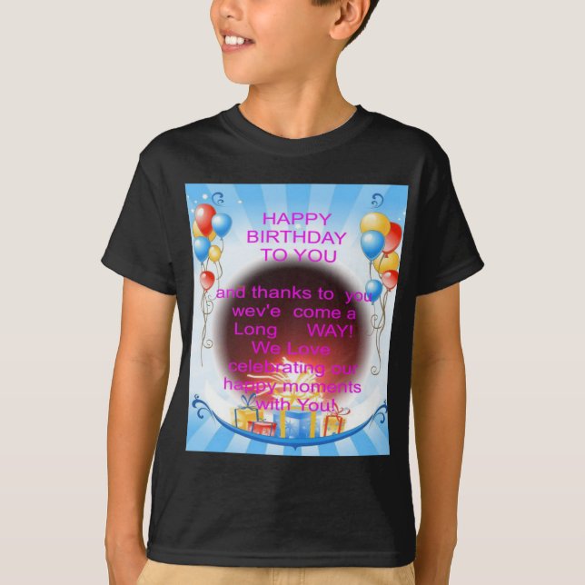 Camiseta Feliz cumpleaños a tu arte Imprimir (Anverso)