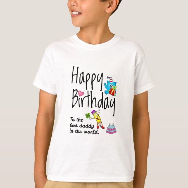 Camiseta Feliz cumpleaños al mejor papá del mundo (Anverso)