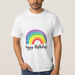 Camiseta Feliz cumpleaños al partido temático Rainbow