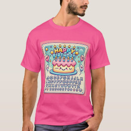 Camiseta Feliz cumpleaños, alegre fiesta de pasteles