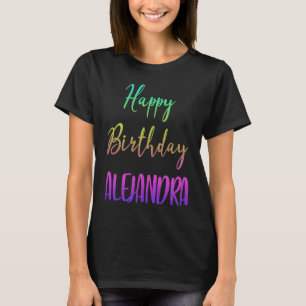 Camiseta Feliz cumpleaños Alejandra Idea